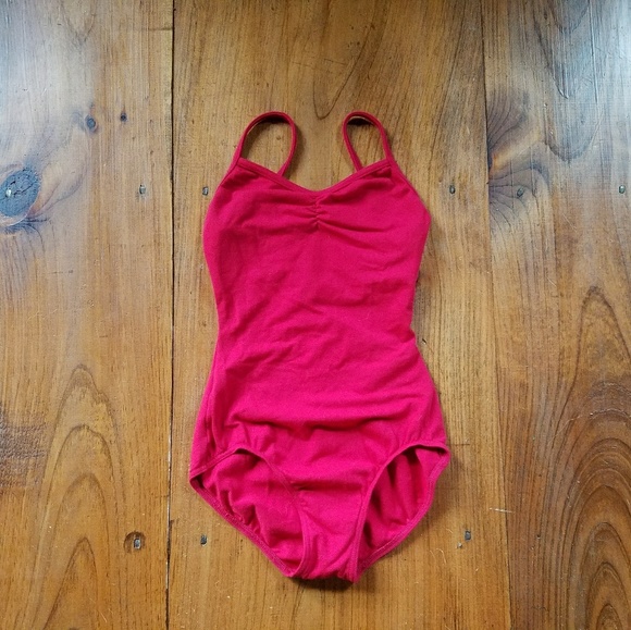 Mirella Other - Mirella Red pinch front camisoe leotard